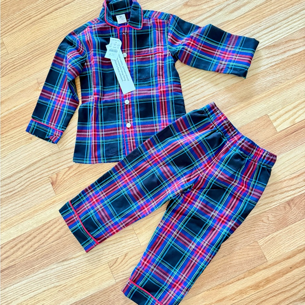 Crewcuts Kids Plaid Pajama Set - Blue and Red